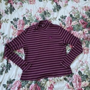 Champion Purple Striped Long Sleeve Top